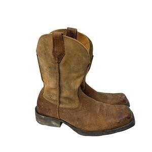 Ariat Rambler Boots Mens Size 10.5 D Brown Leather Square Toe Cowboy Western